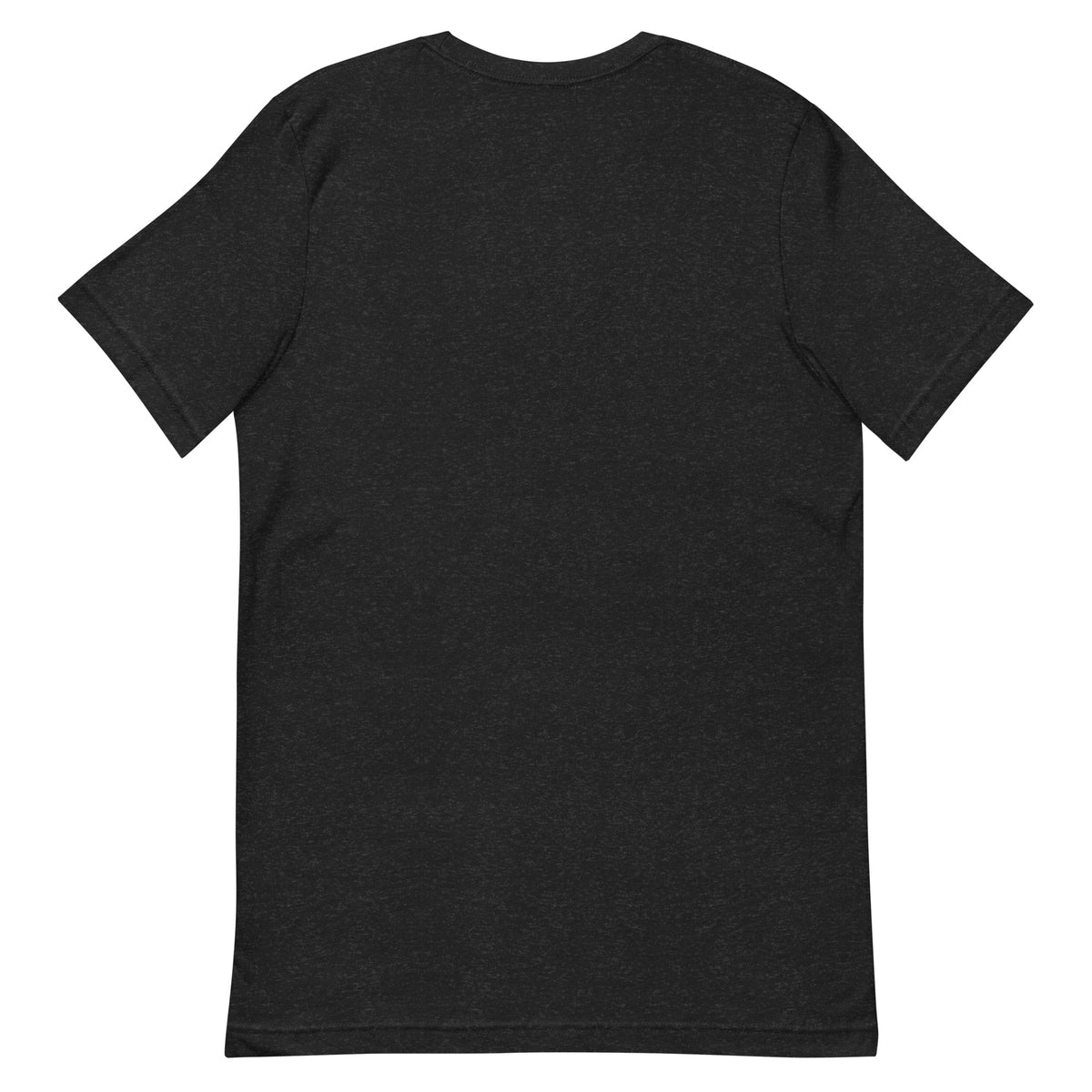 Trade Unisex T-Shirt in black heather, back view